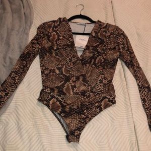 NWT Snake Skin Body Suit